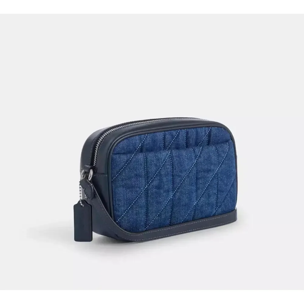 Coach Mini Jamie Camera Bag With Quilting Silver/Denim $328 - Picture 11 of 11